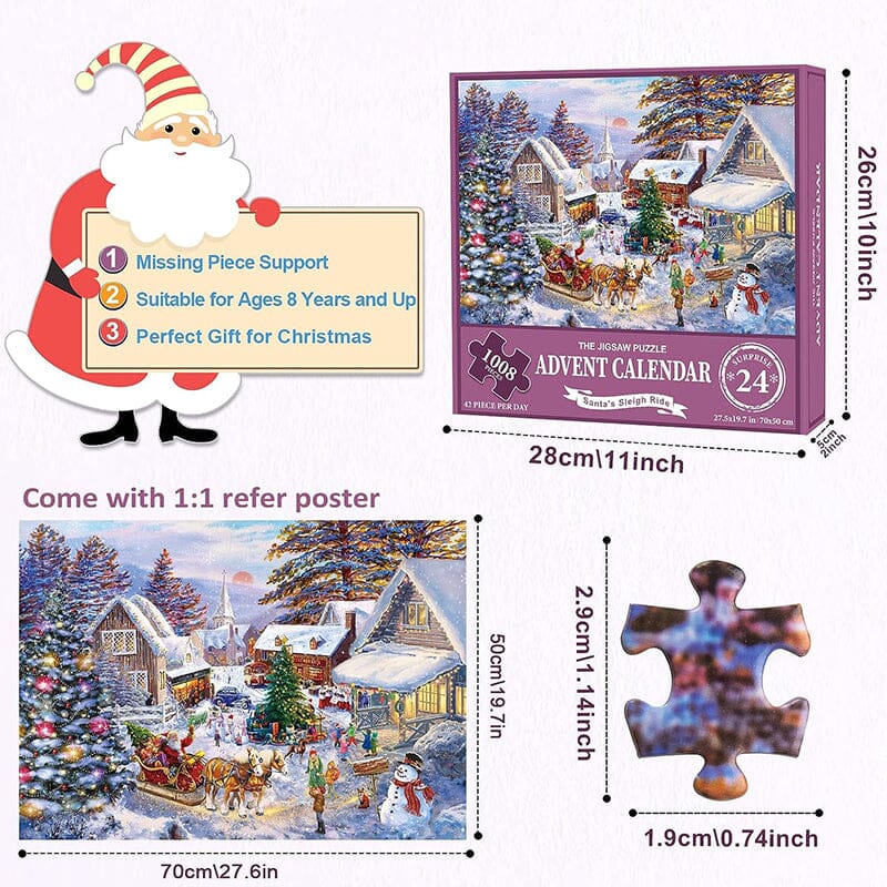 SAKER® Christmas Advent Calendar Puzzle