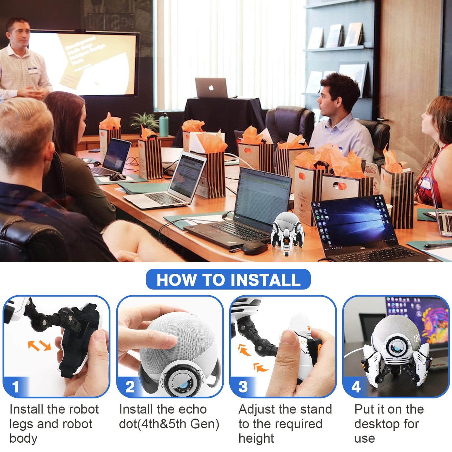 Sakerplus Robot Speaker Stand Holder