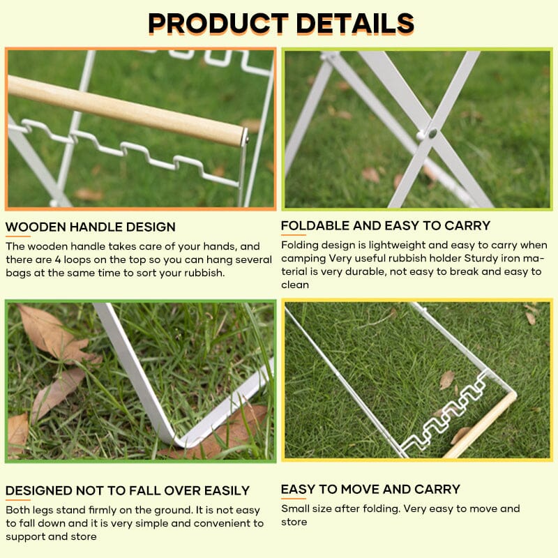 SAKER® Portable Foldable Trash Bag Holder