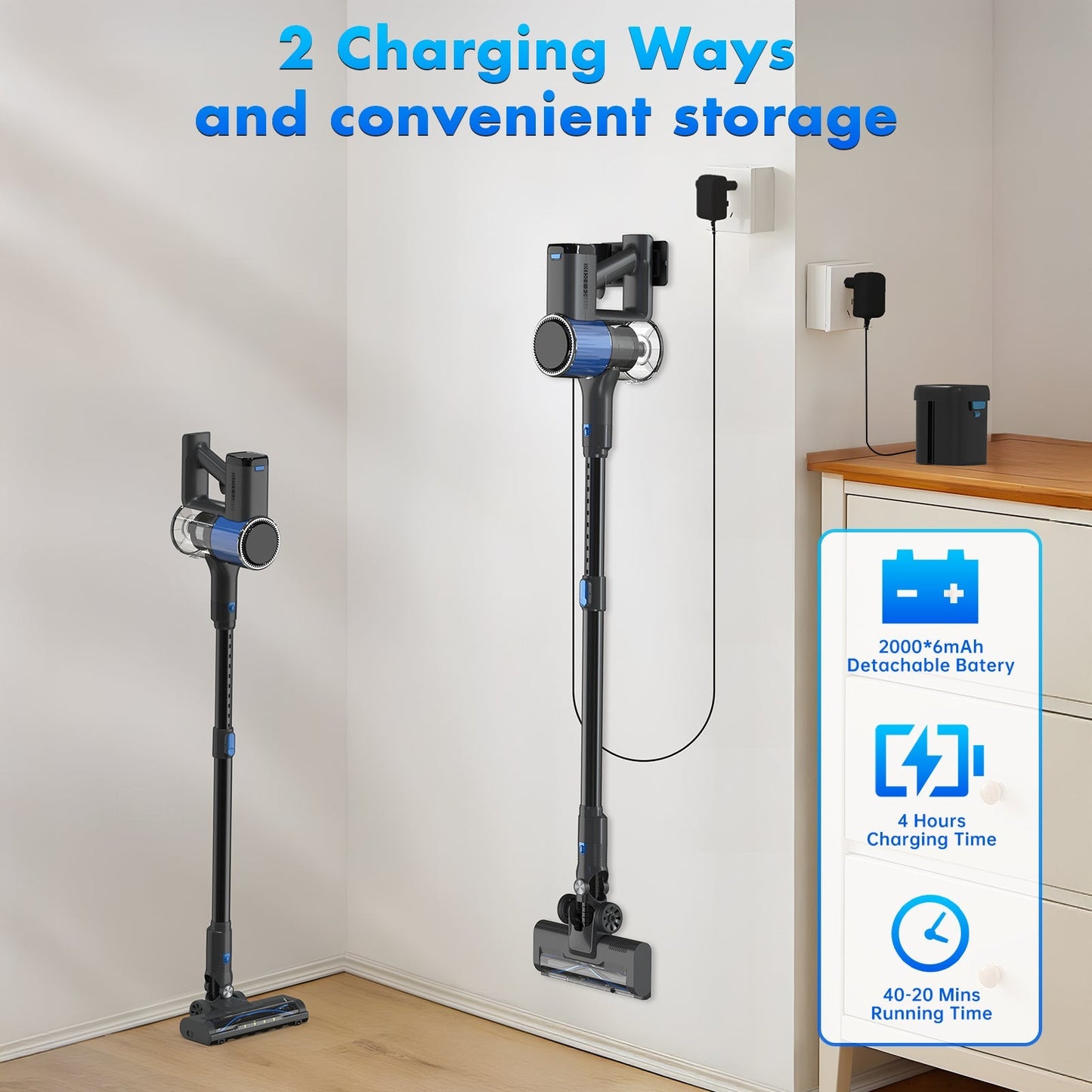 Sakerplus Powerful Cordless Vacuum Cleaner