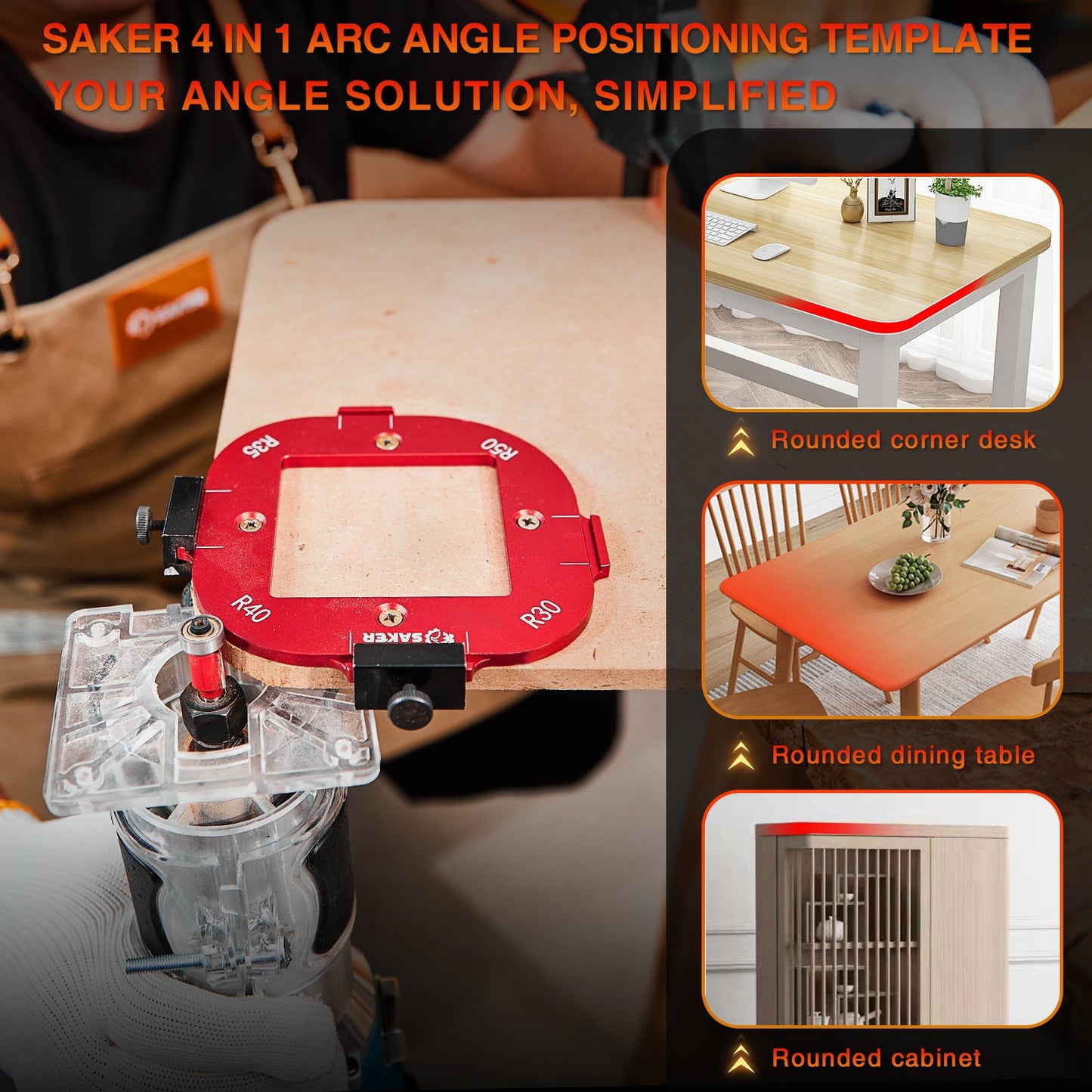 SAKER® 4 In 1 Arc Angle Positioning Template