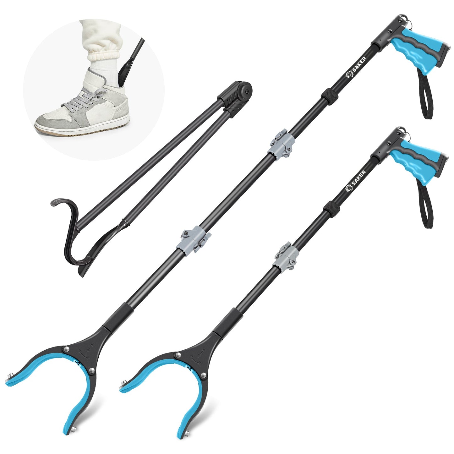 SAKER® 3 Pack Grabber Reacher Tool Set