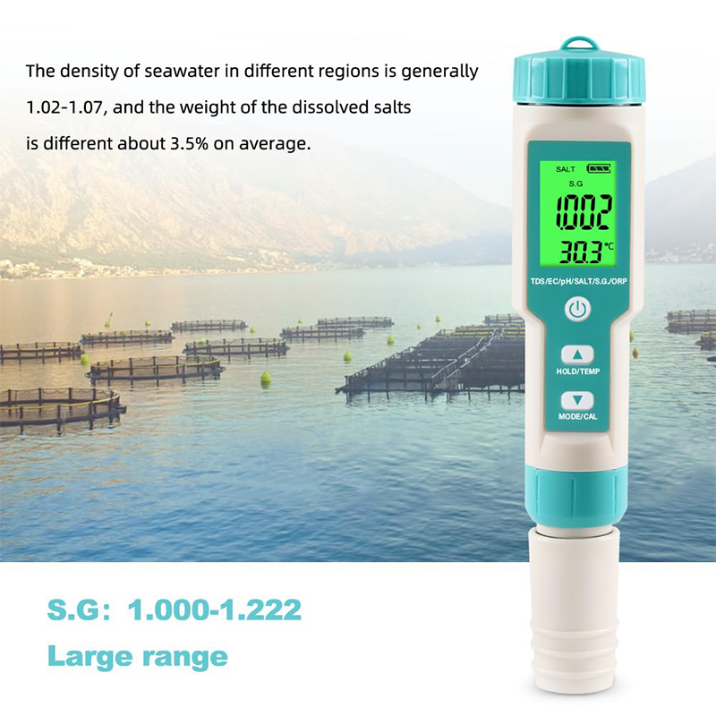 Sakerplus 7 in 1 PH Meter Tester Digital for Water