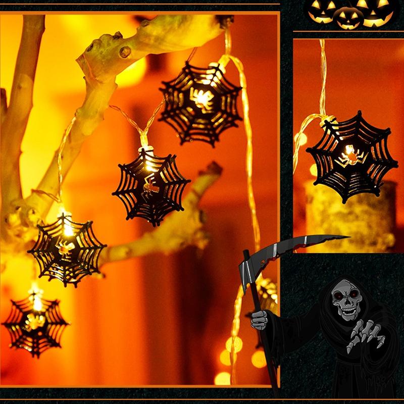 Saker Halloween Spider Web String Light