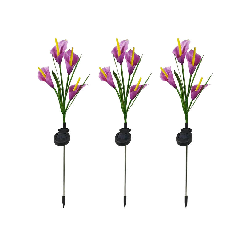 Multi-Color LED Solar Arum-lily Garden Lights