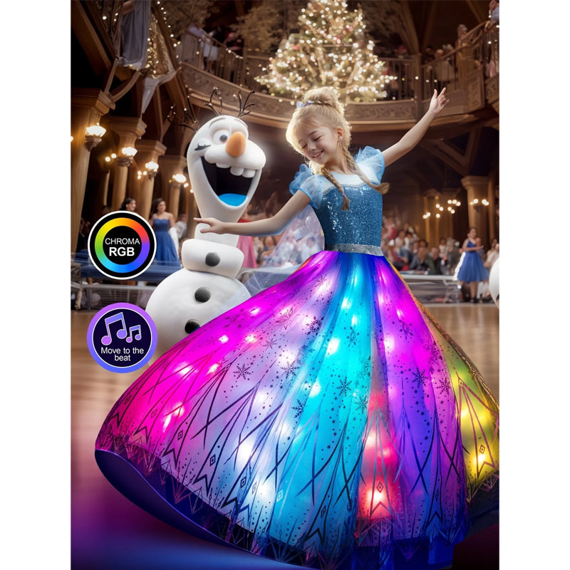 Saker Light Up Ice Queen Costume For Girl