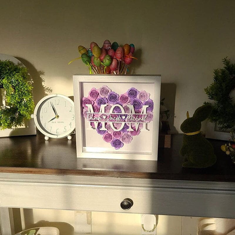 SAKER® Personalized Mom Flower Shadow Box