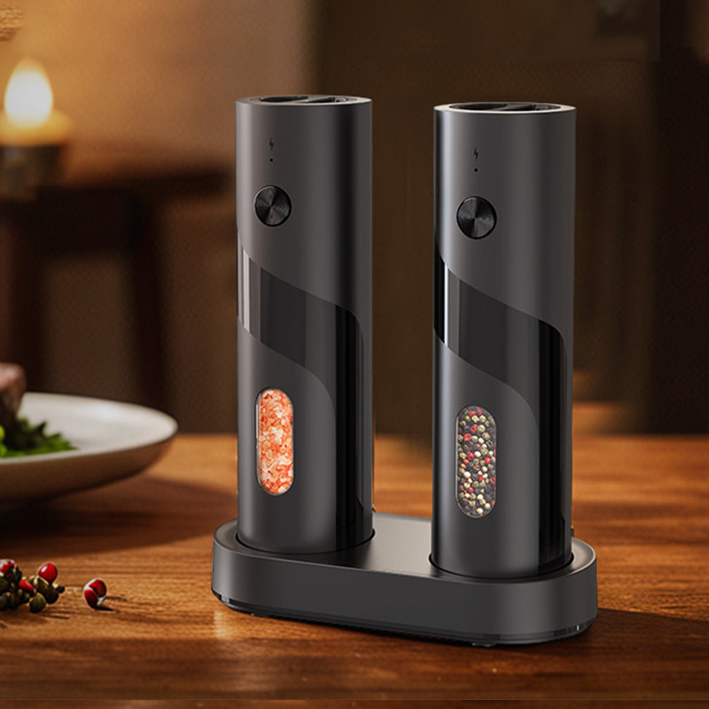 Sakerplus Electric Salt and Pepper Grinder Set with Charging Base