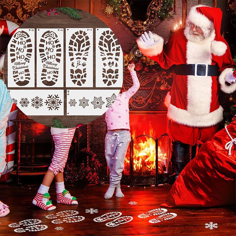 SAKER® Santa Footprints Floor Templates