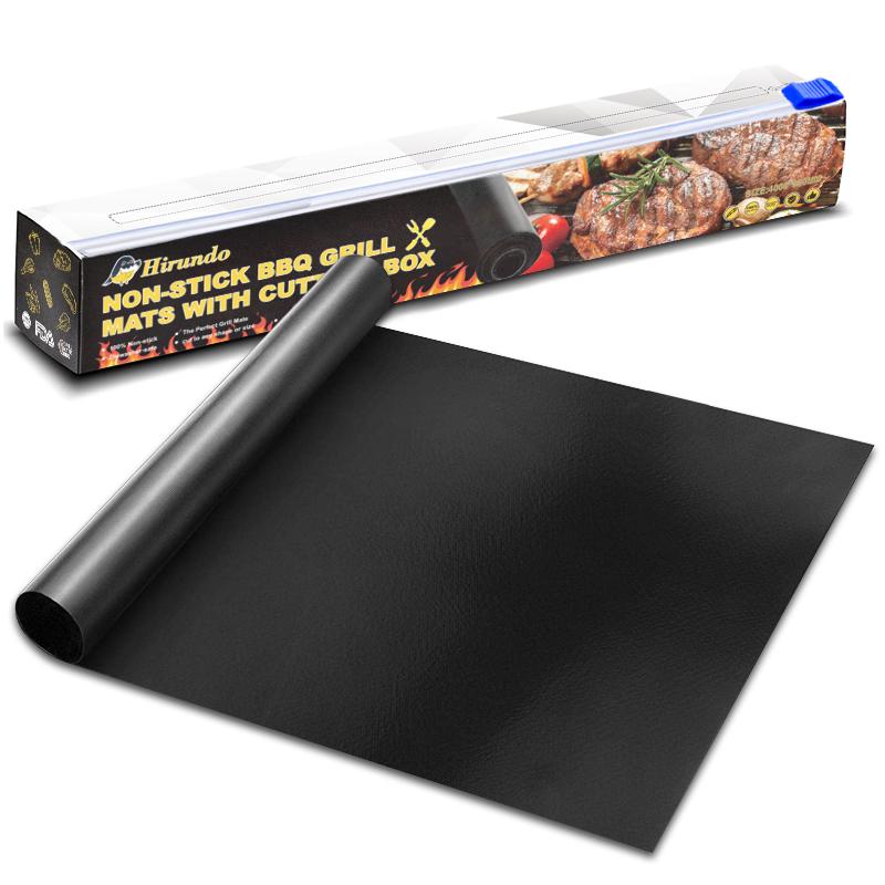 Hirundo Non-Stick BBQ Grill Mats with cutting box