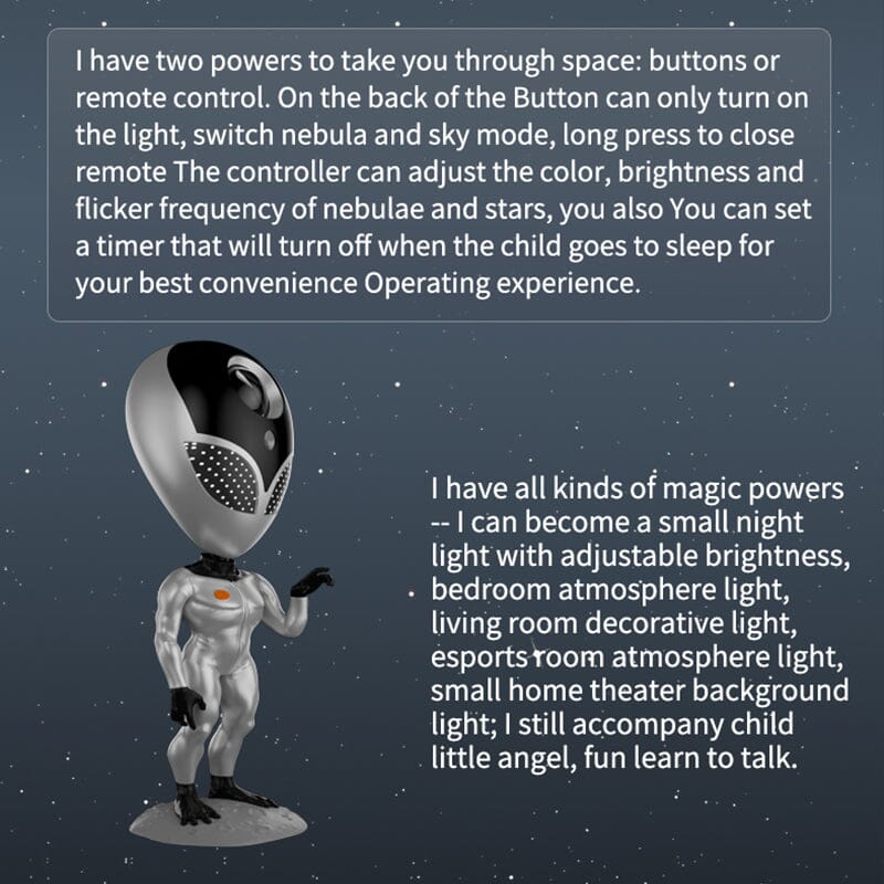 Saker Talking Night Light Star Projector