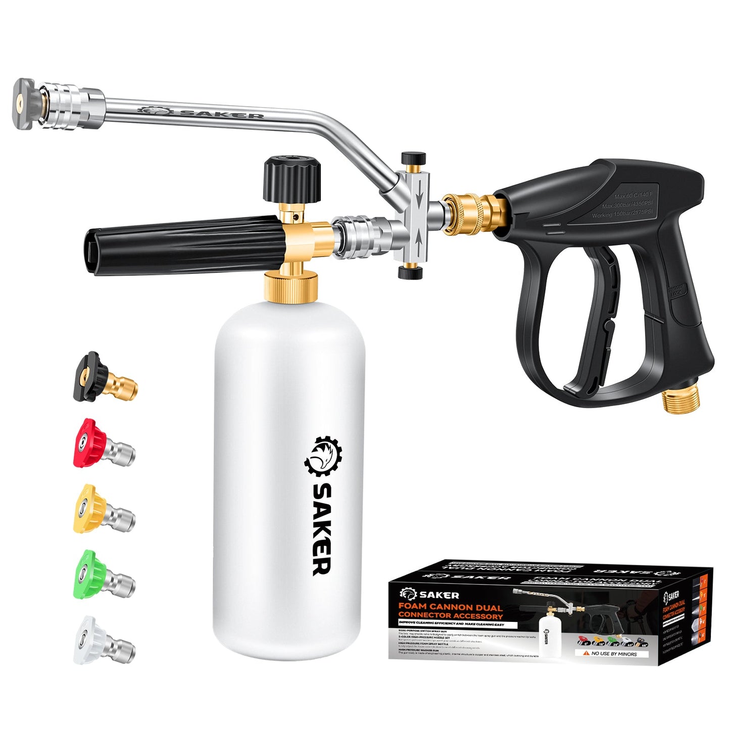 Sakerplus Foam Cannon Dual Connector Accessory
