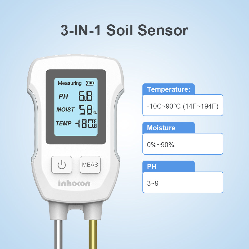 Saker 3 in 1 Digital Plant Soil Moisture Meter