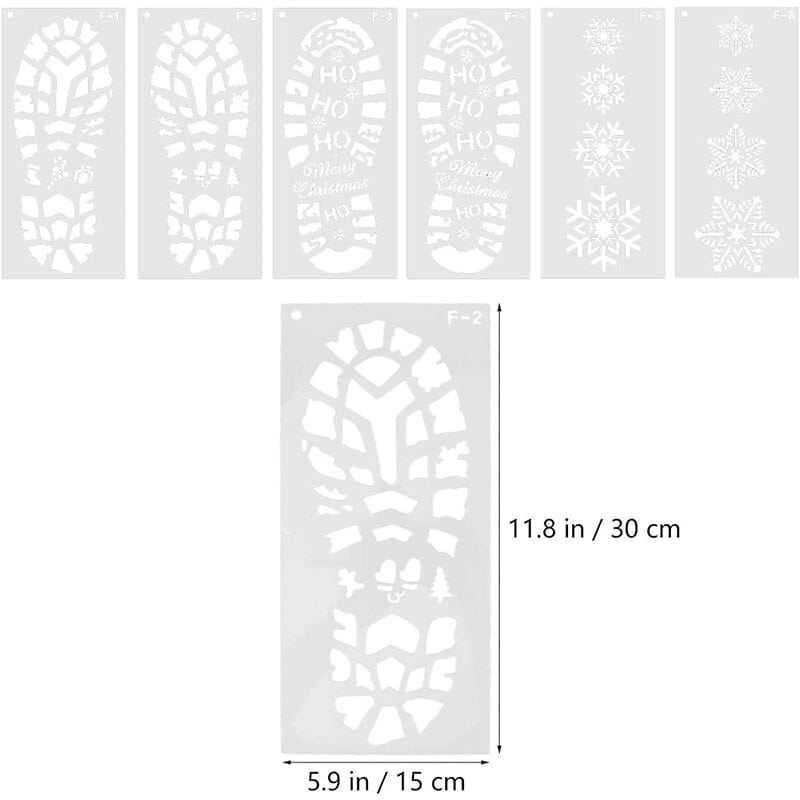 SAKER® Santa Footprints Floor Templates