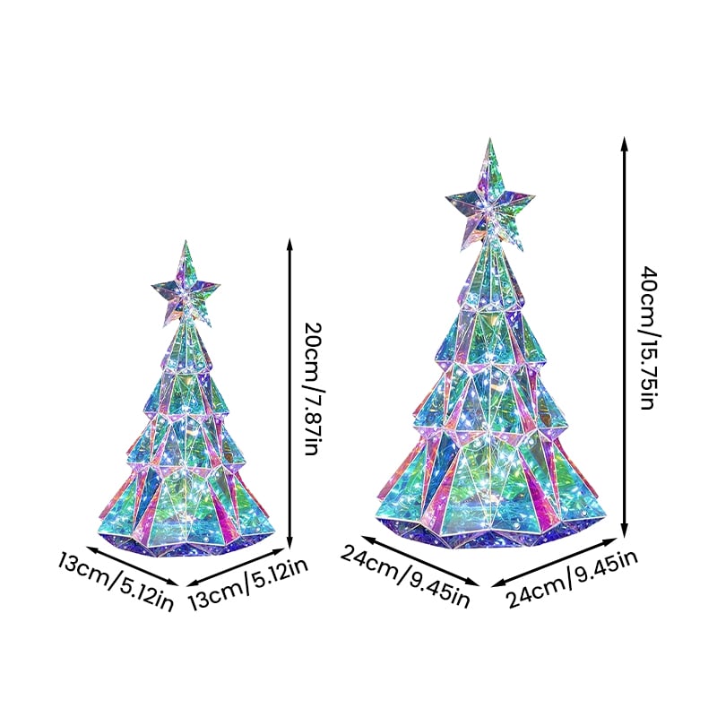 Sakerplus Lighted Prism Christmas Tree Decor