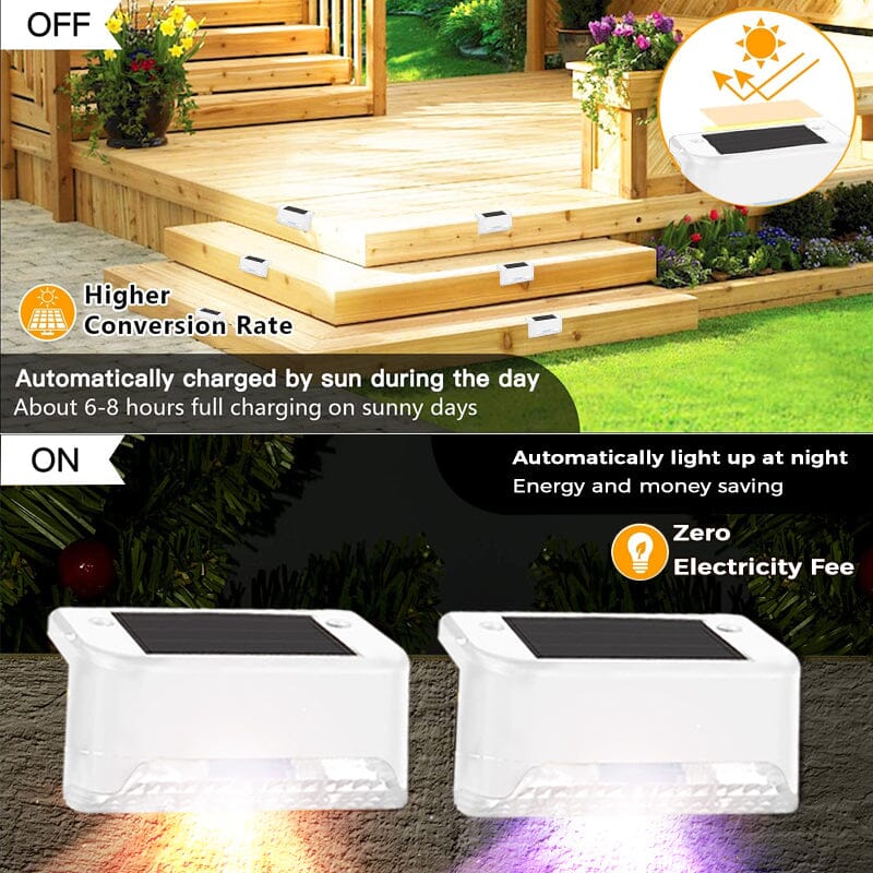 Saker Solar Deck Lights Outdoor 4 Pack