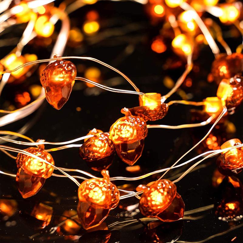 LED Acorn String Lights