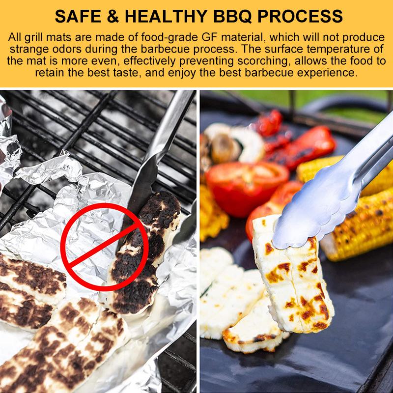 Hirundo Non-Stick BBQ Grill Mats with cutting box