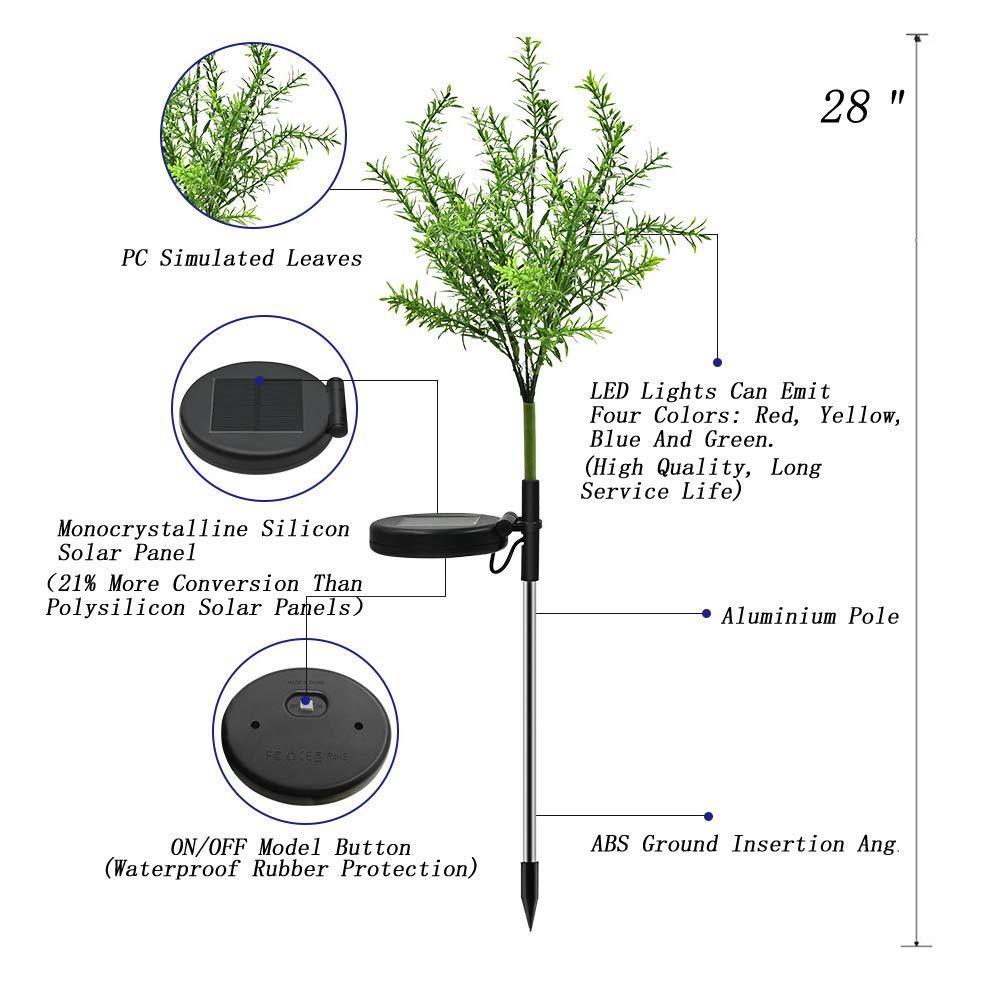 Decor Trees LED Solar Lights, 2PCS