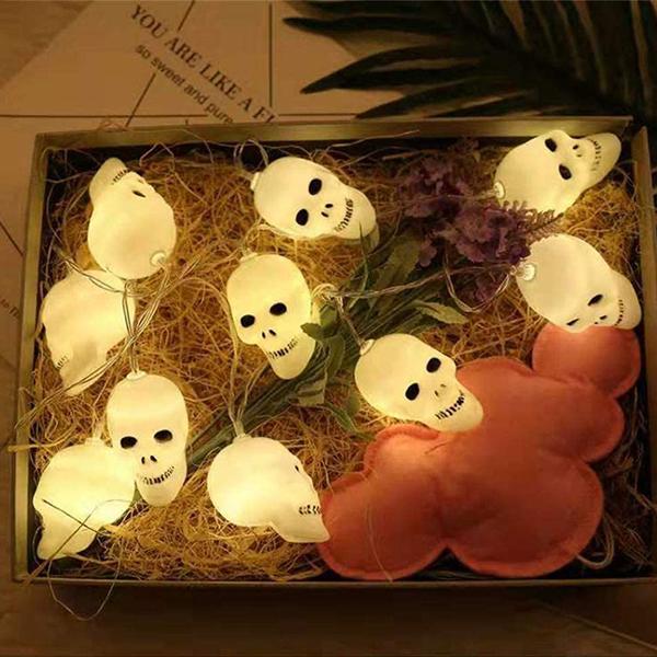 Saker Halloween 3D Skull String Lights