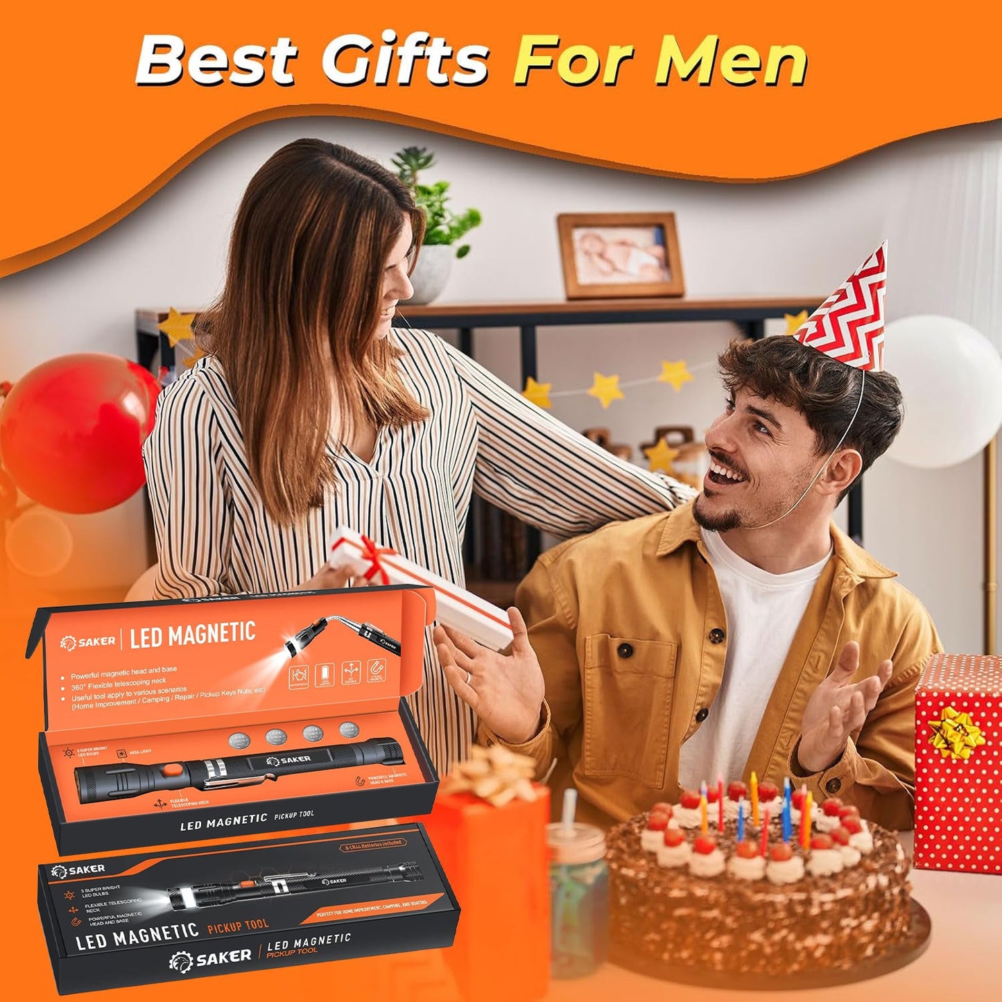 Saker LED Magnetic Pickup Tools