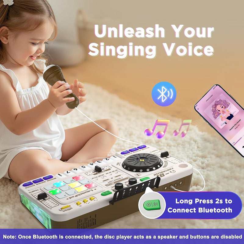 Sakerplus® Kids DJ Mixer Table With Microphone