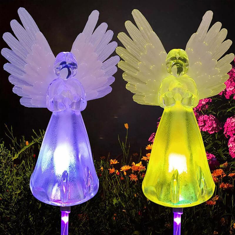 Solar-Powered LED Angel Light