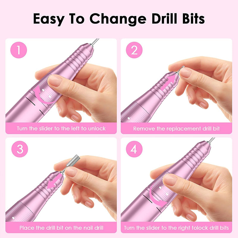 Sakerplus High-Speed Cordless Nail Drill Kit