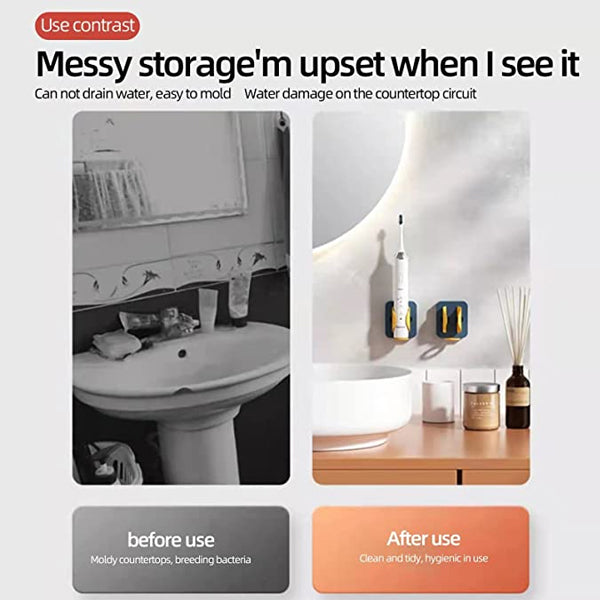Adhesive Wall Mounted Electric Toothbrush Gravity Holder