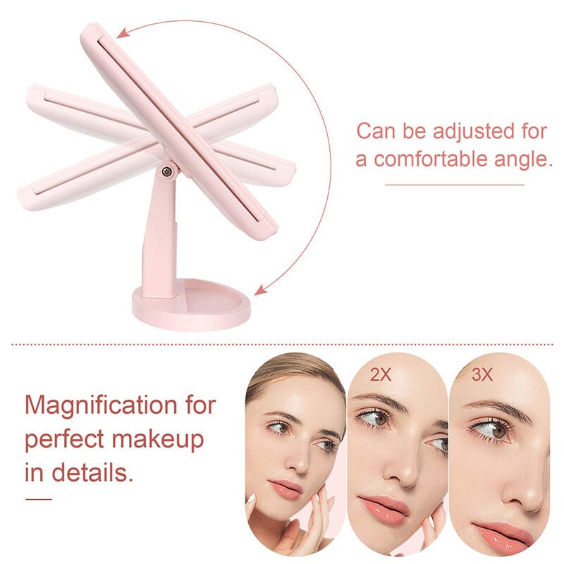 SAKER® Tri-Fold Lighted Vanity Mirror