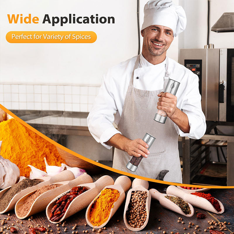 Sakerplus Rechargeable Electric Salt and Pepper Grinder Set