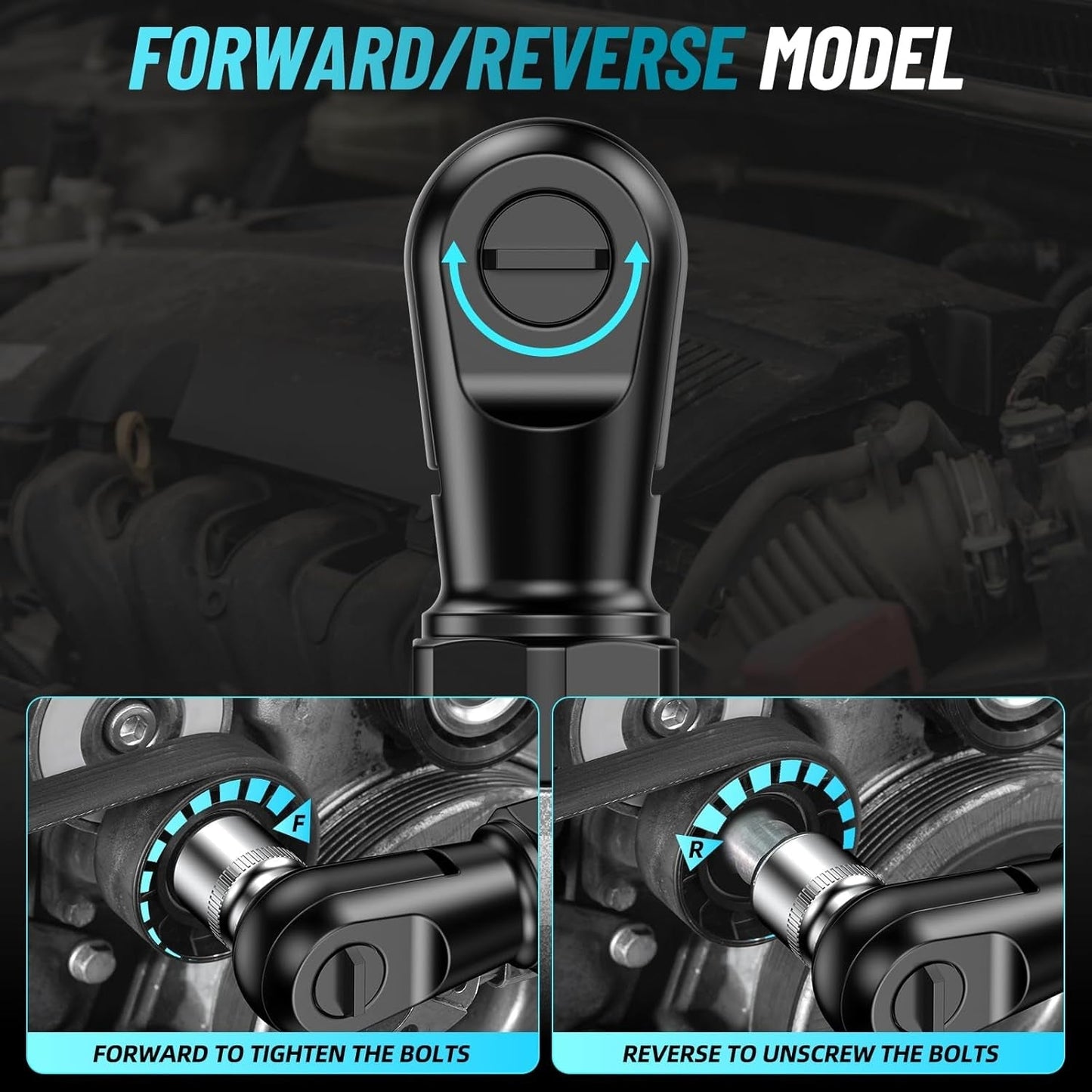 Sakerplus Cordless Electric Ratchet Wrench Set