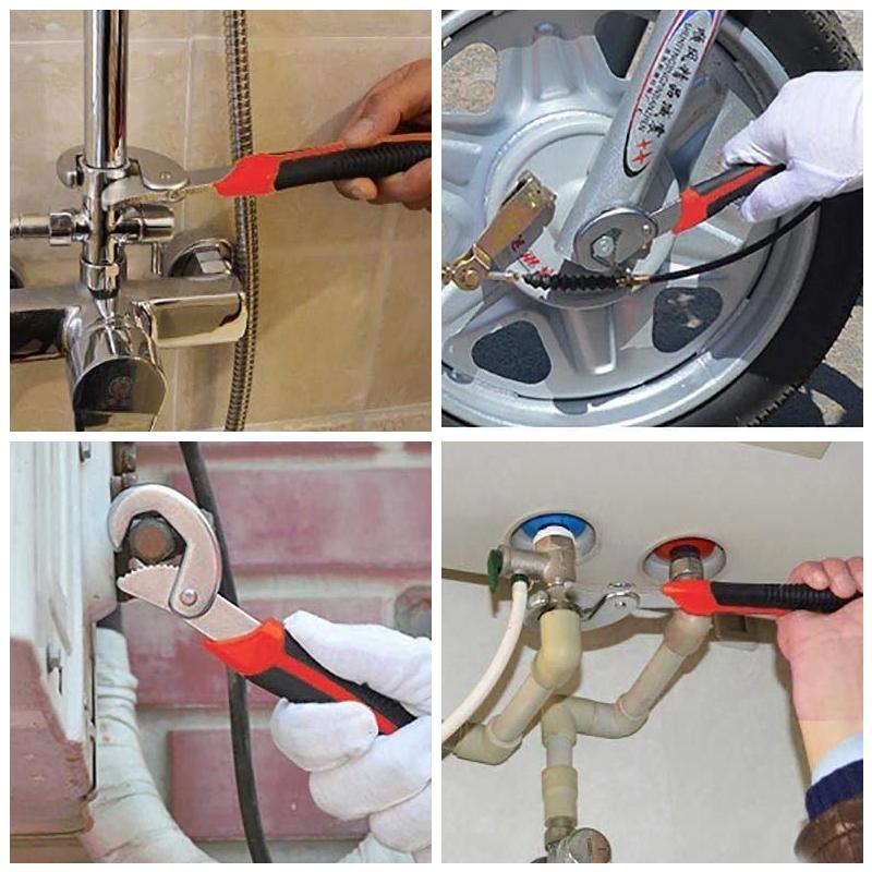 Saker Adjustable Wrench Spanner Set 2 Piece