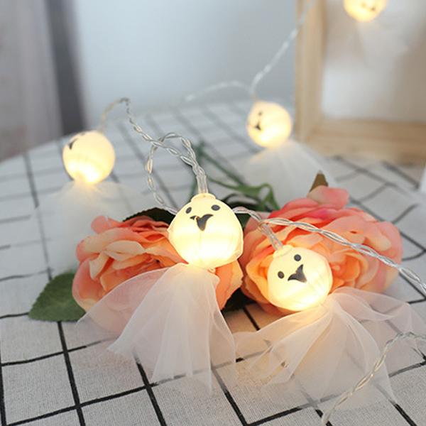 Saker Halloween Paper Lantern Ghost Face String Lights