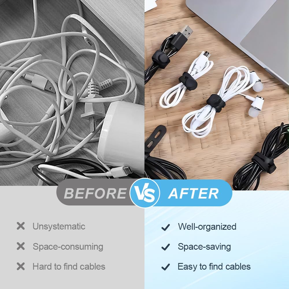 Sakerplus® Silicone Cable Organizer For Cables