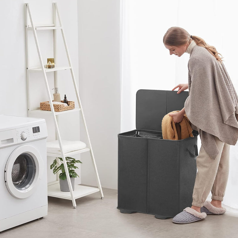 Sakerplus Double Laundry Hamper with Lid