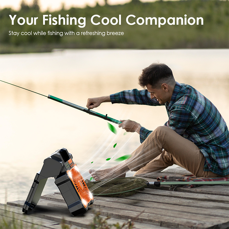 Sakerplus Solar Powered Portable Camping Fan