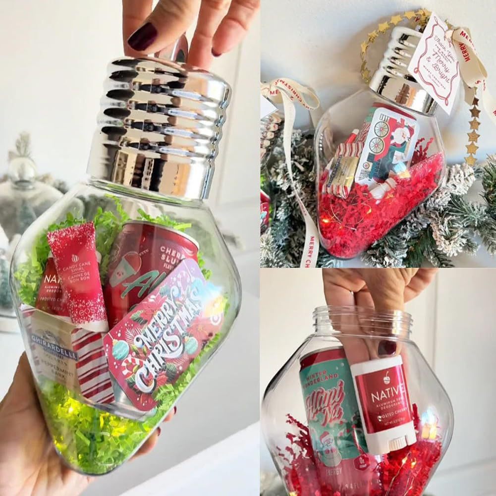 Sakerplus® Festive Fillable Light Bulb Ornament