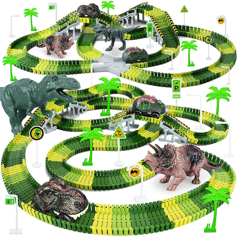 Sakerplus® Dinosaur World Flexible Track Playset