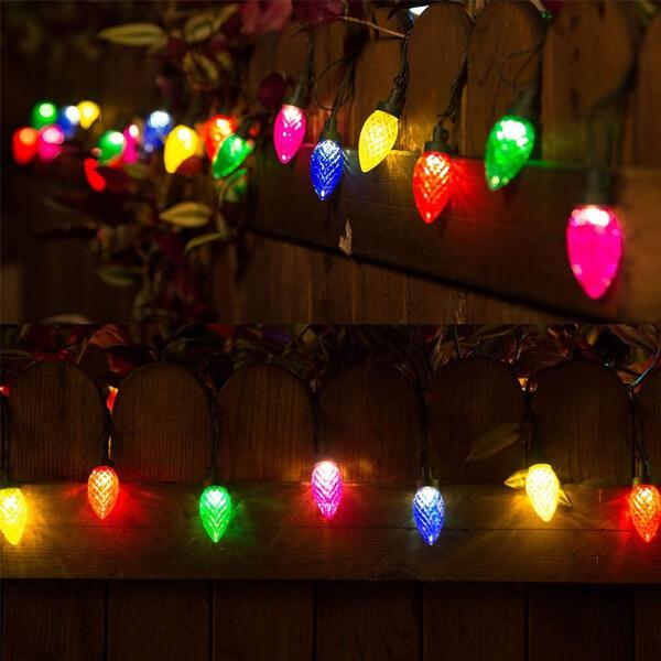 C6 Bulbs Strawberry Christmas String Lights