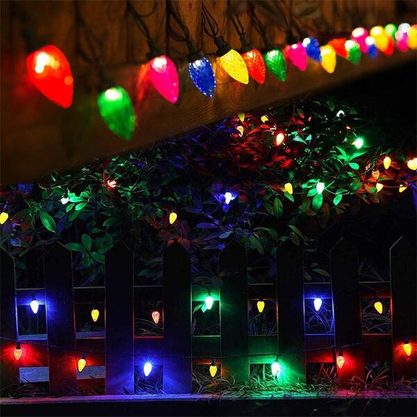 C6 Bulbs Strawberry Christmas String Lights