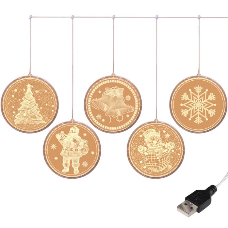 Christmas 3D Novelty Fairy Hanging String Lights