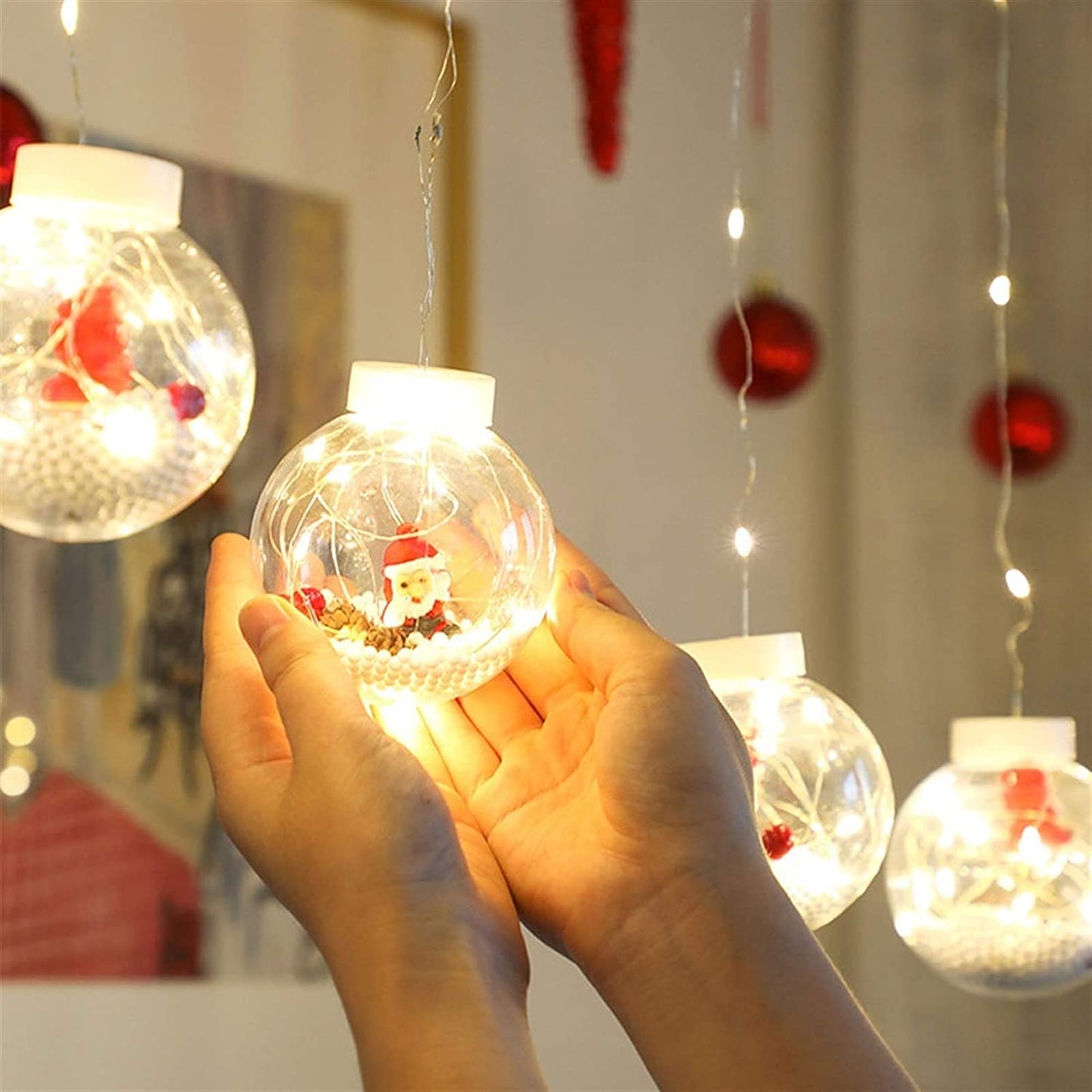 Christmas Wishing Ball Curtain Lights