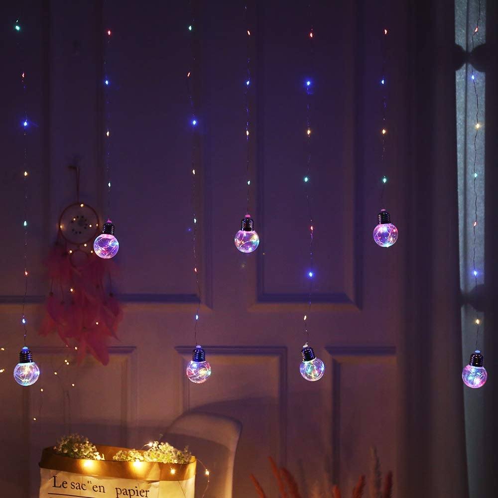 Christmas Wishing Ball Curtain Lights