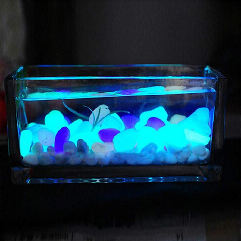Dark Luminous Garden Pebbles,100PCS