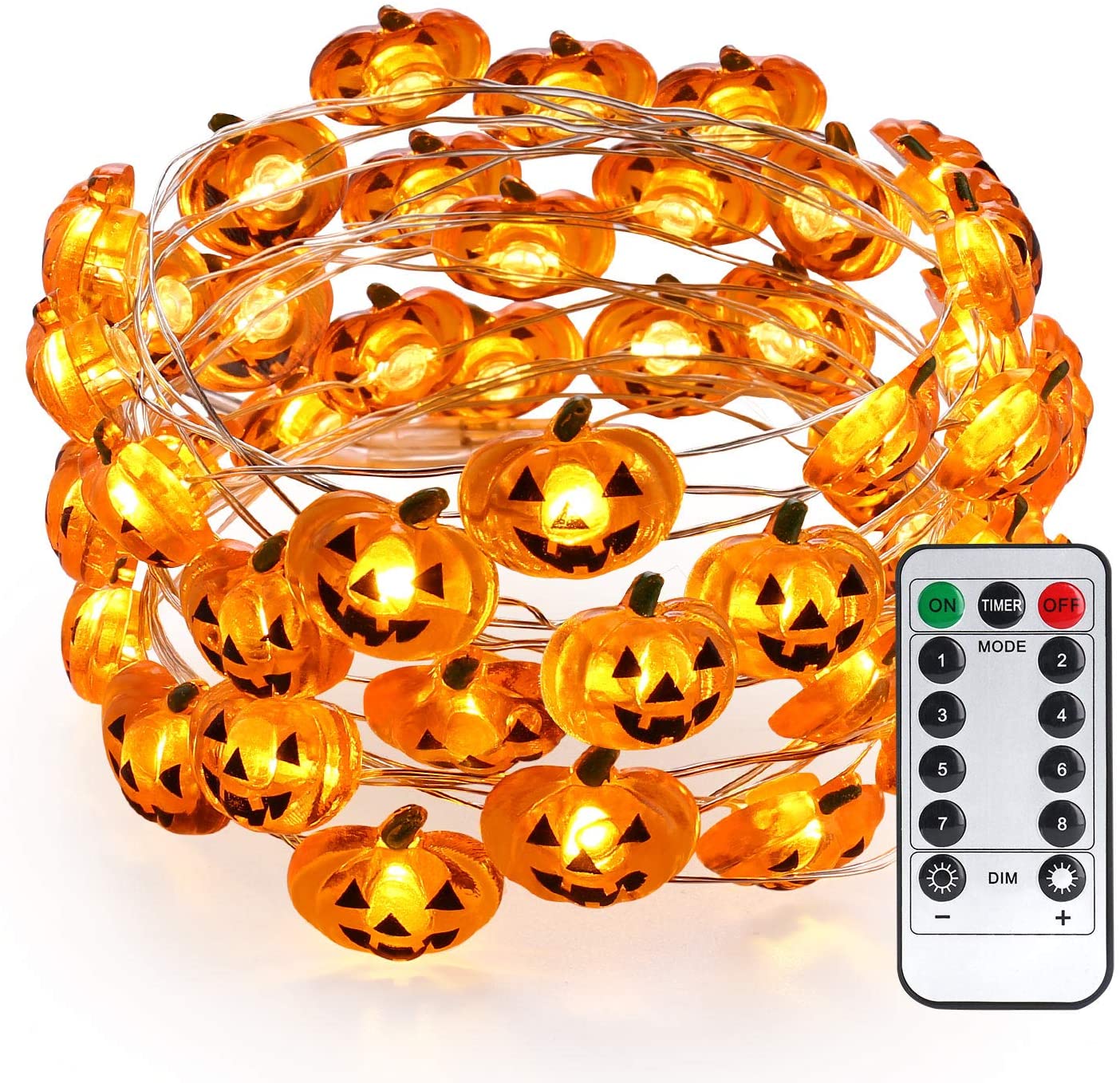 Grimace Pumpkin Halloween String Lights