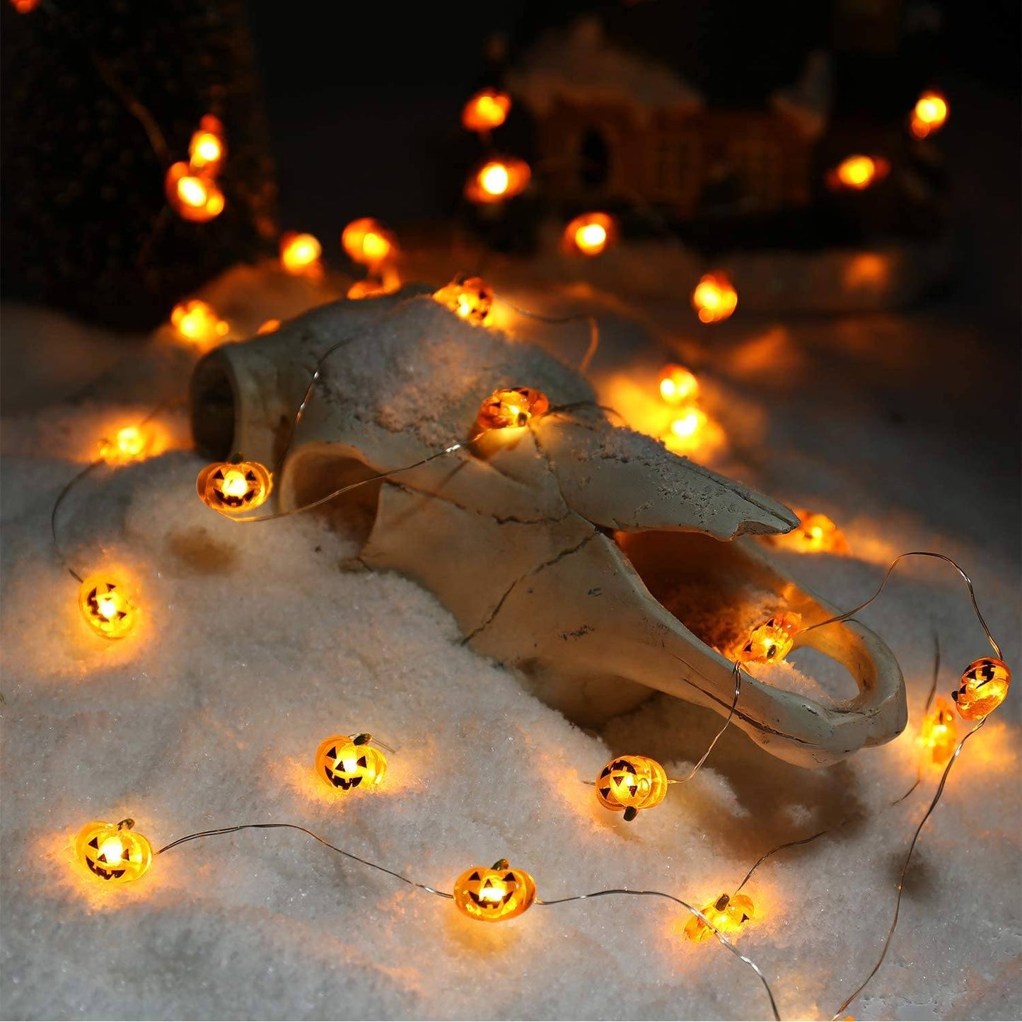 Grimace Pumpkin Halloween String Lights