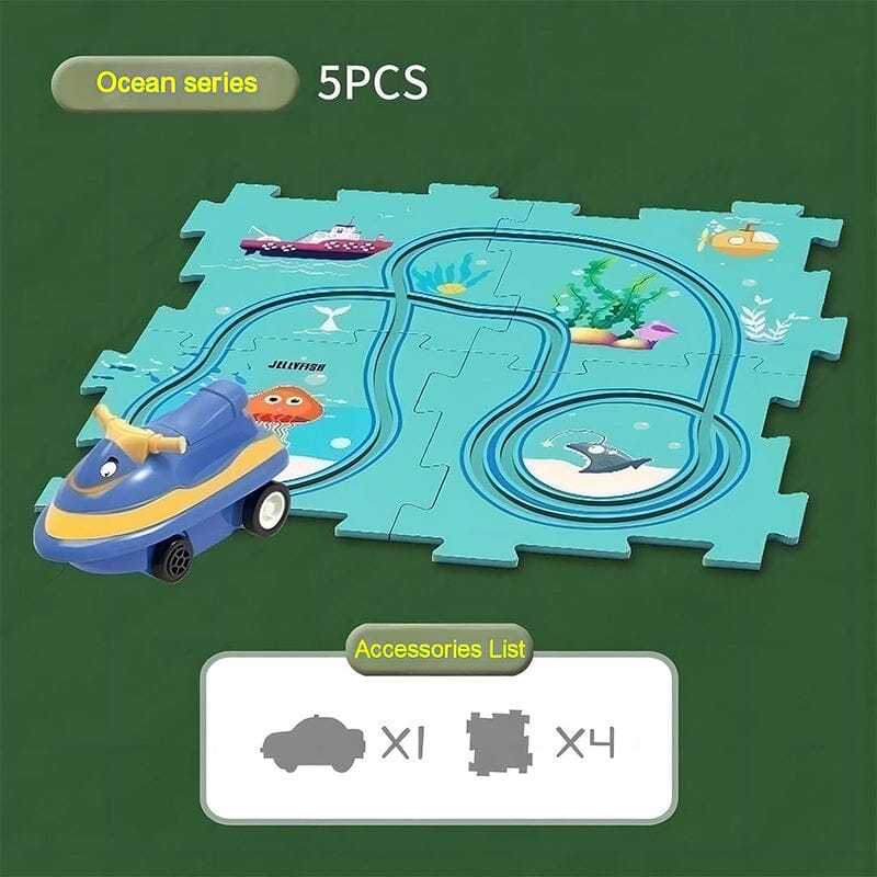 Sank Puzzle Track Car Play Set