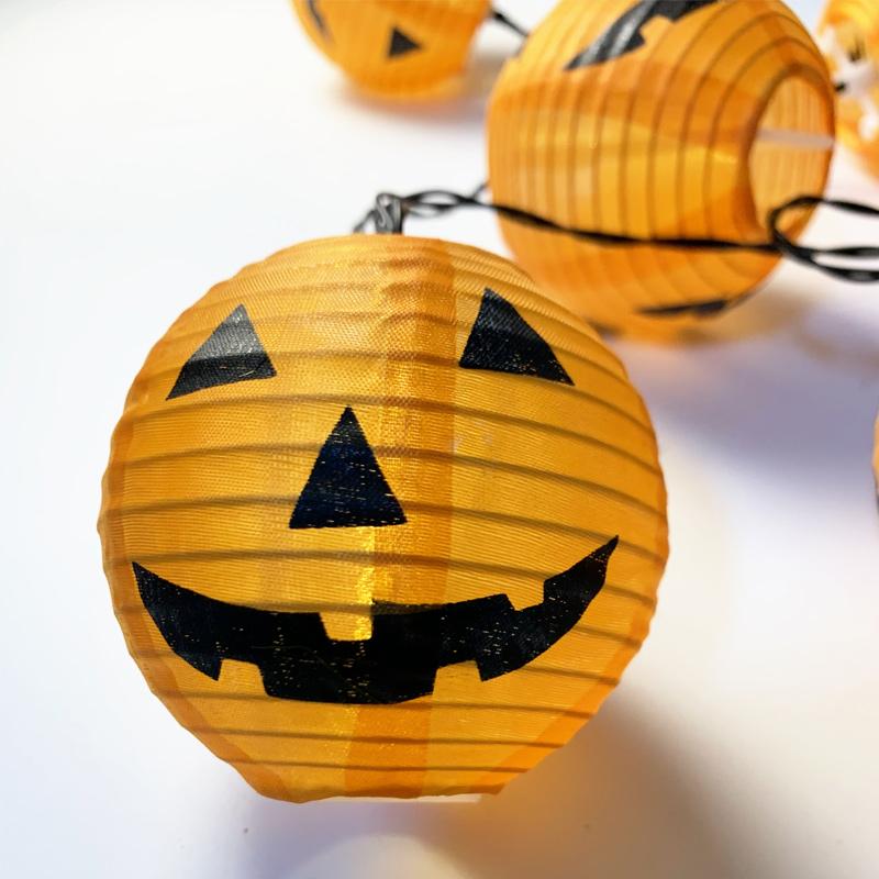 Saker Halloween Foldable Pumpkin String Lights