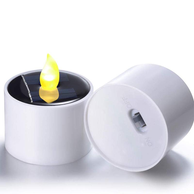 Solar Candles Outdoor Flameless Flickering light, 6PCS